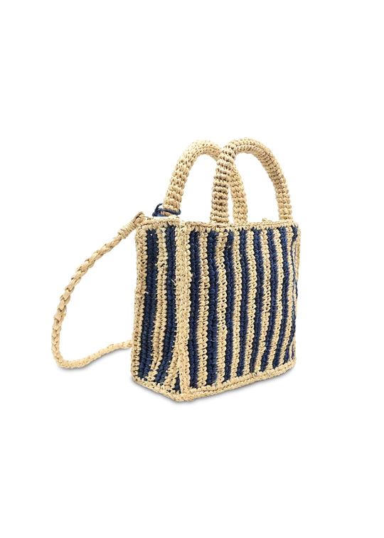 Mini Raffia Stripes Vanity Bag - ONE SIZE - Bag