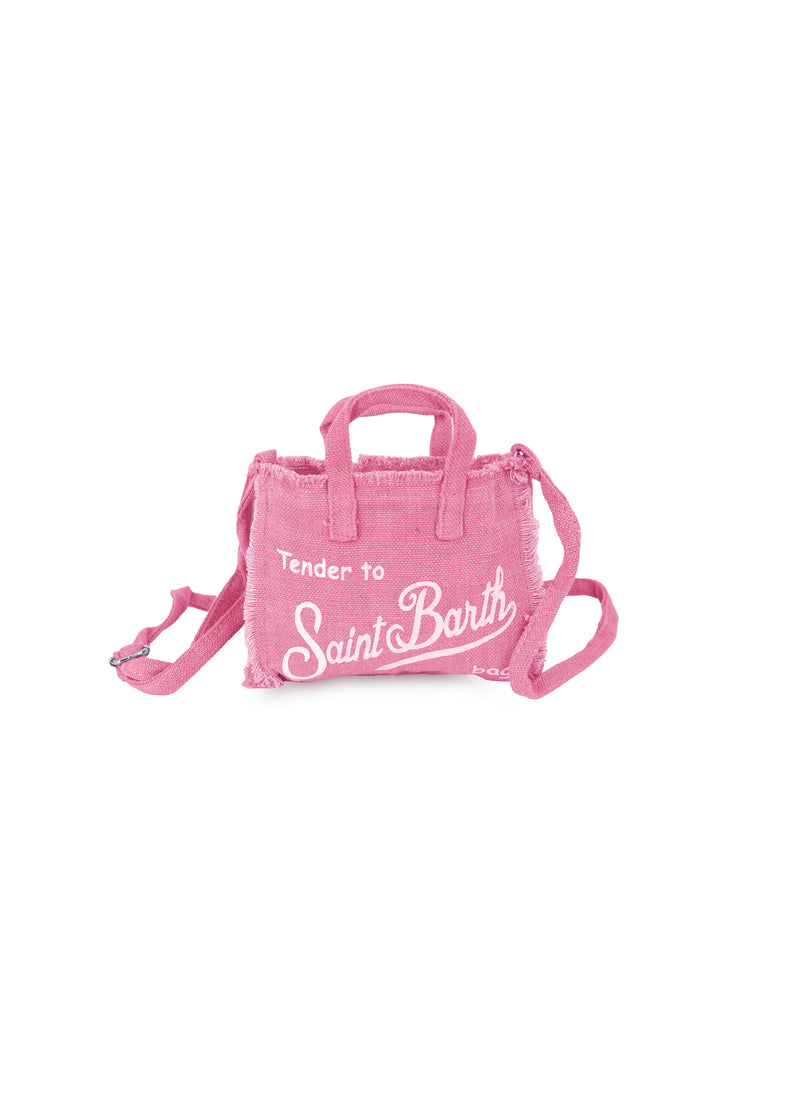 Pink Linen Phone Bag