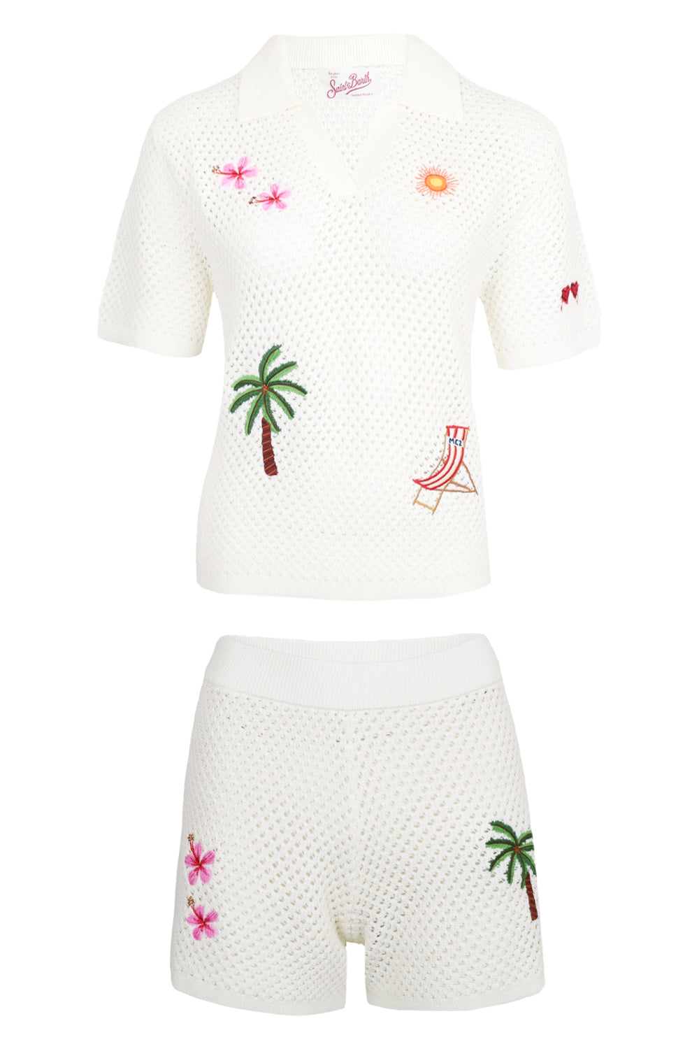 Load image into Gallery viewer, Pixie and Yvette Embroidered Knit Set Cream
