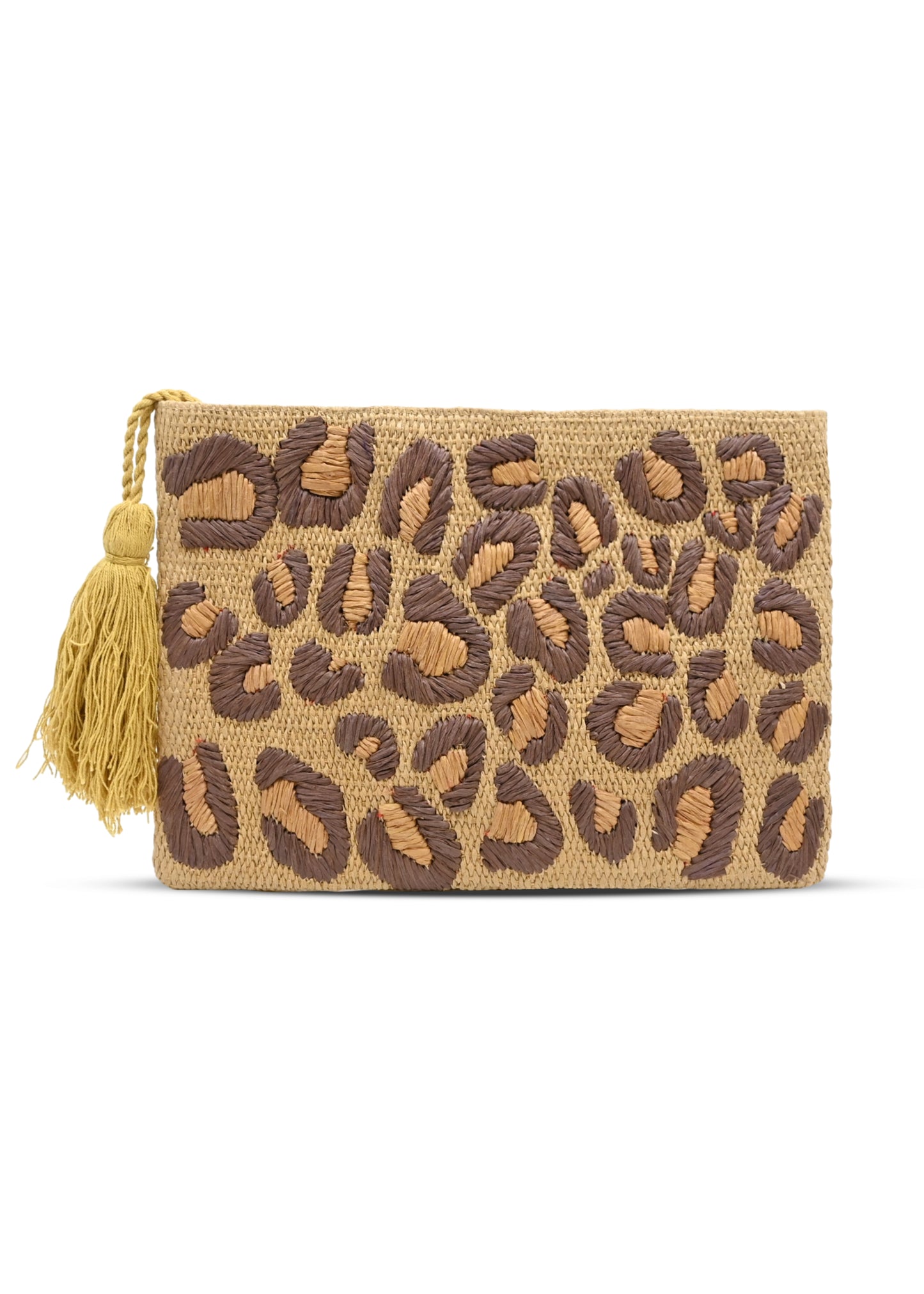 Straw Pouch Animalier