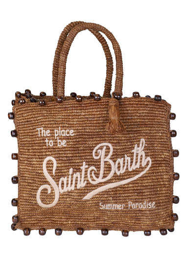 Vanity Raffia Beaded Bag