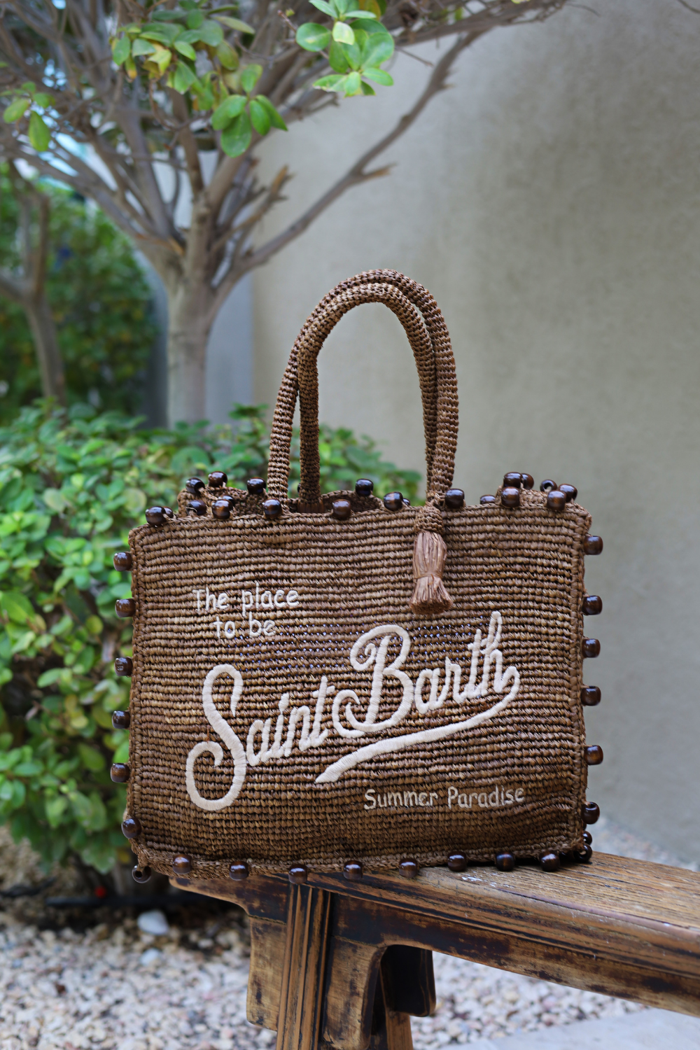 Load image into Gallery viewer, Vanity Raffia Beaded Bag
