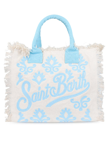 Vanity Rug White and Blue Tote Bag
