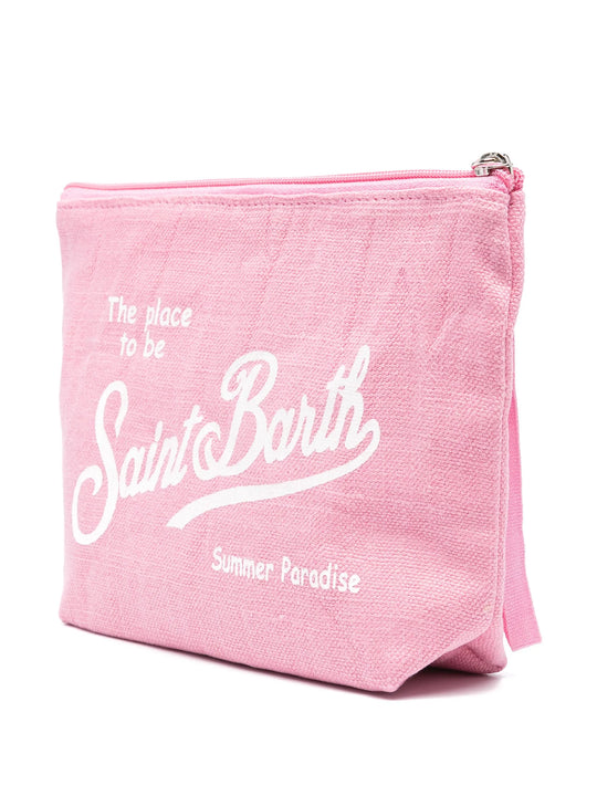 Aline Linen Pouch Pink