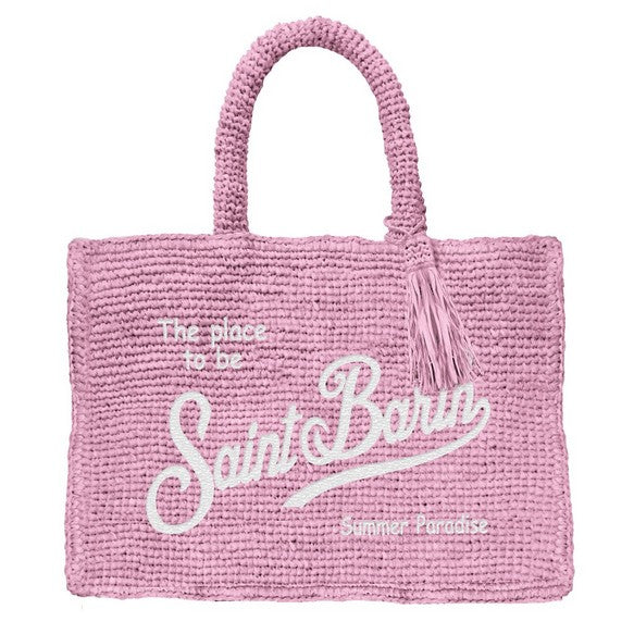 Mini Raffia Pink Vanity Bag