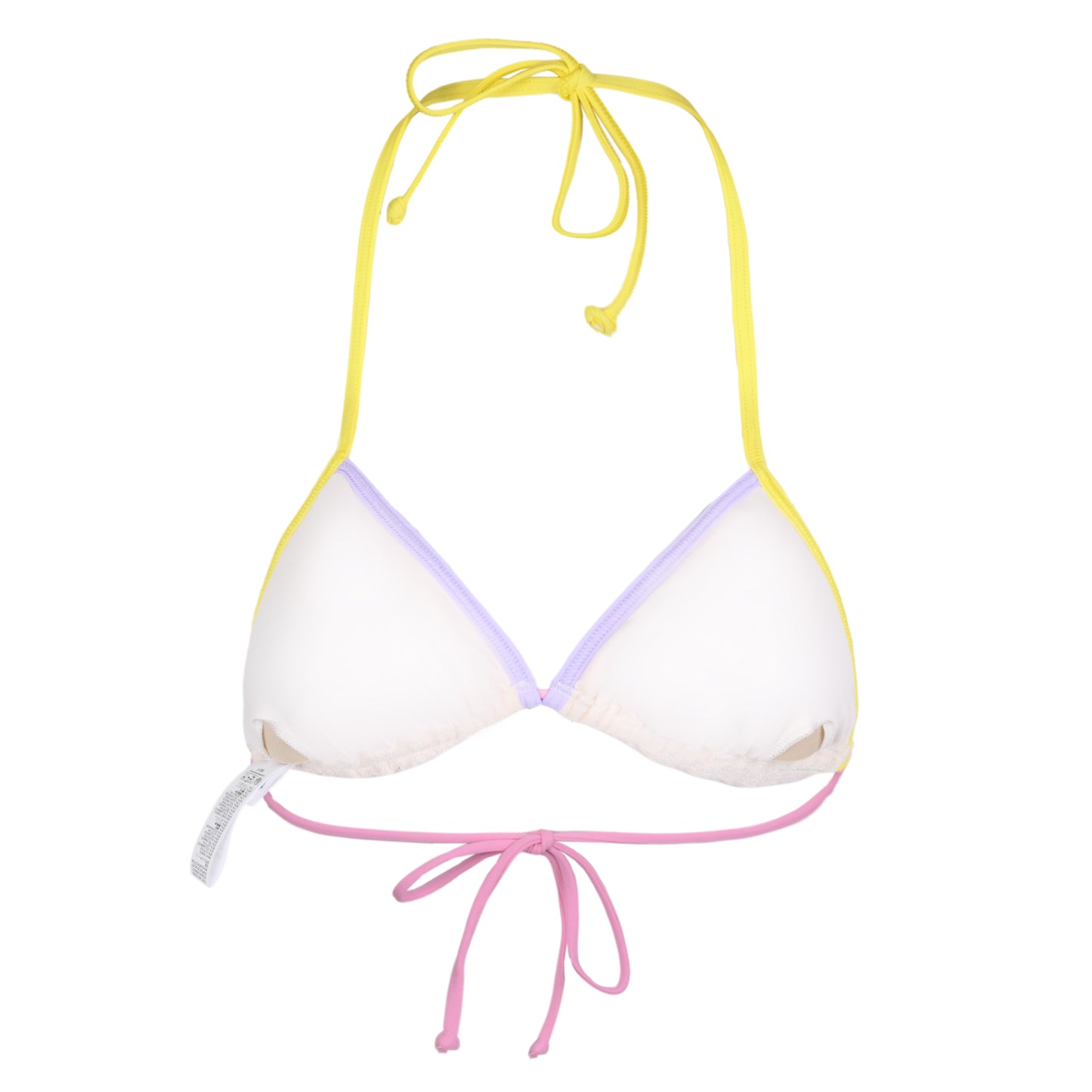 Load image into Gallery viewer, Leah String Triangle Bikini Top Terry Multicolour - Bikini Top
