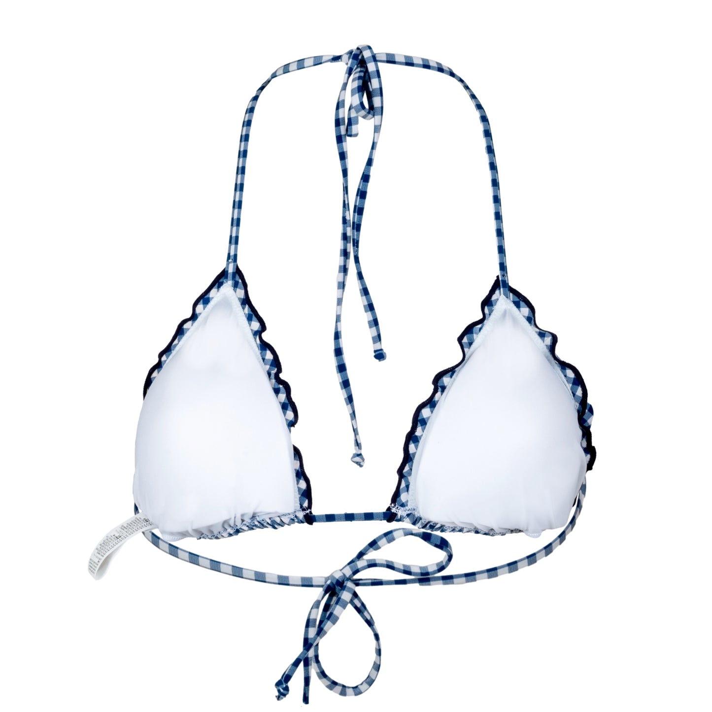 Load image into Gallery viewer, Woman Gingham Classic Triangle Bikini Top - Bikini Top
