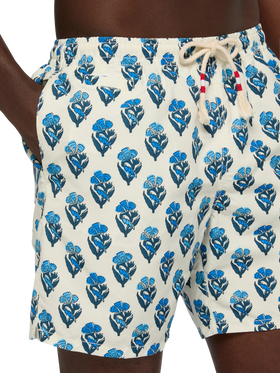Men's Swim Short Caprese with Flower Print