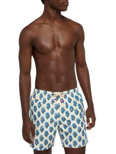 Men's Swim Short Caprese with Flower Print