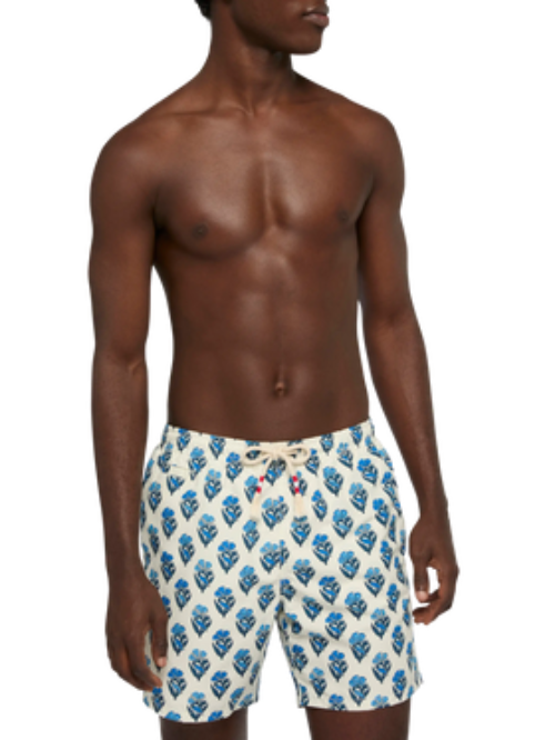 Load image into Gallery viewer, Men&amp;#39;s Swim Short Caprese with Flower Print
