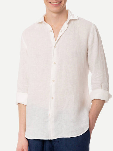White Linen Pamplona Shirt - Top