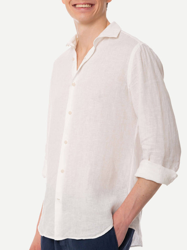 Load image into Gallery viewer, White Linen Pamplona Shirt - Top
