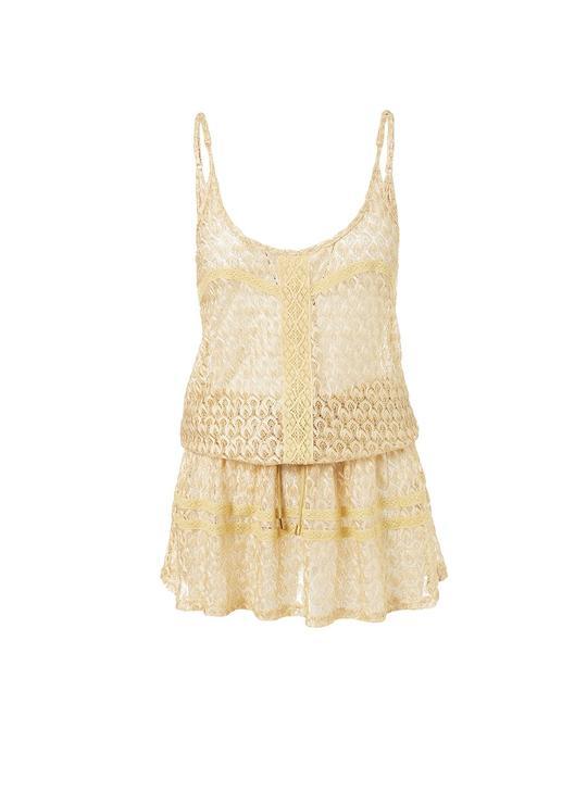 Khloe Knit Mini Dress Gold
