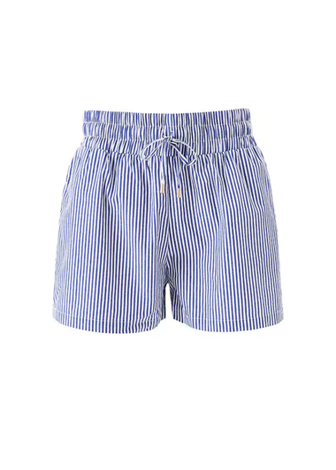 Annie Shorts Navy Stripe - Shorts