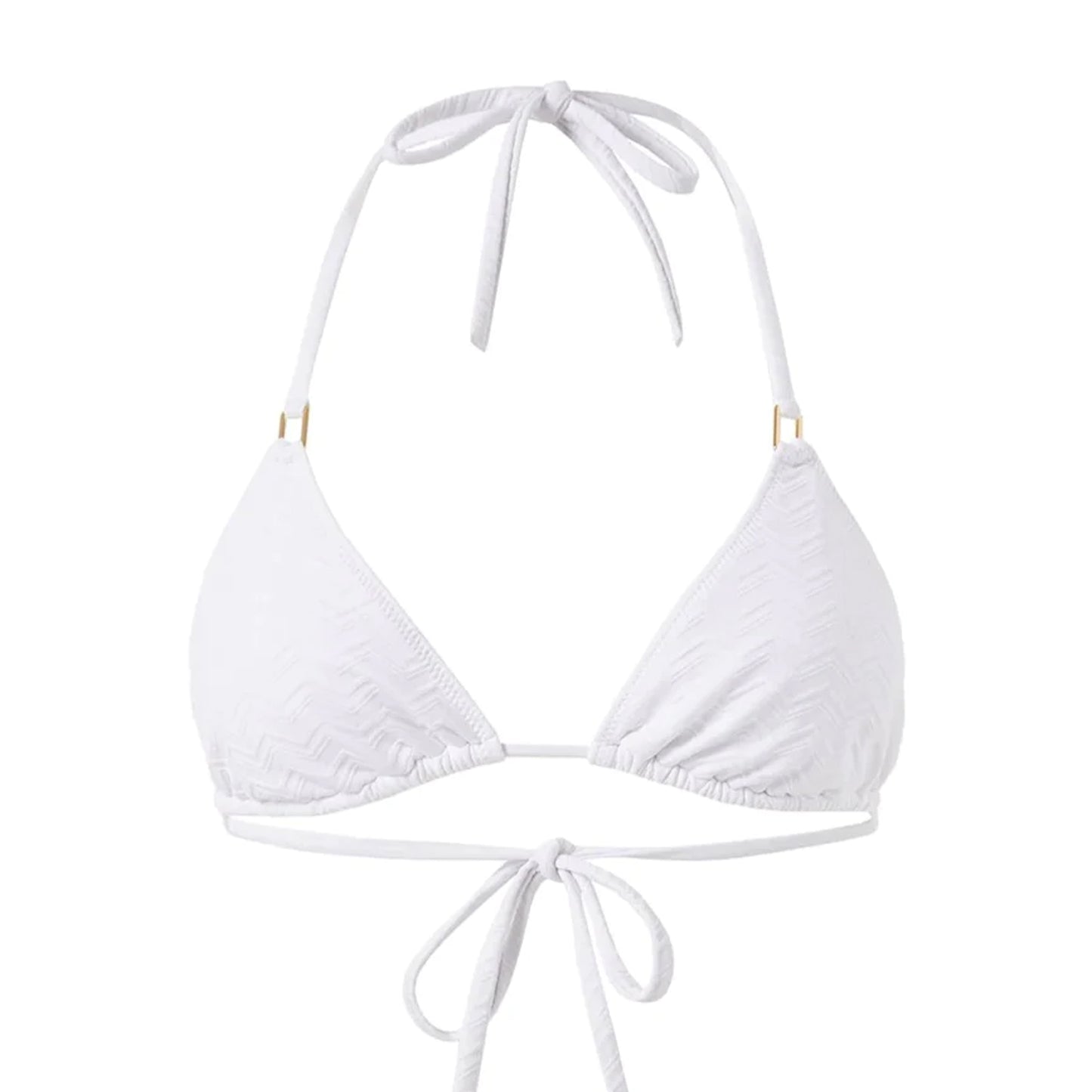 Load image into Gallery viewer, Cancun Zigzag White Bikini Top - Bikini Top
