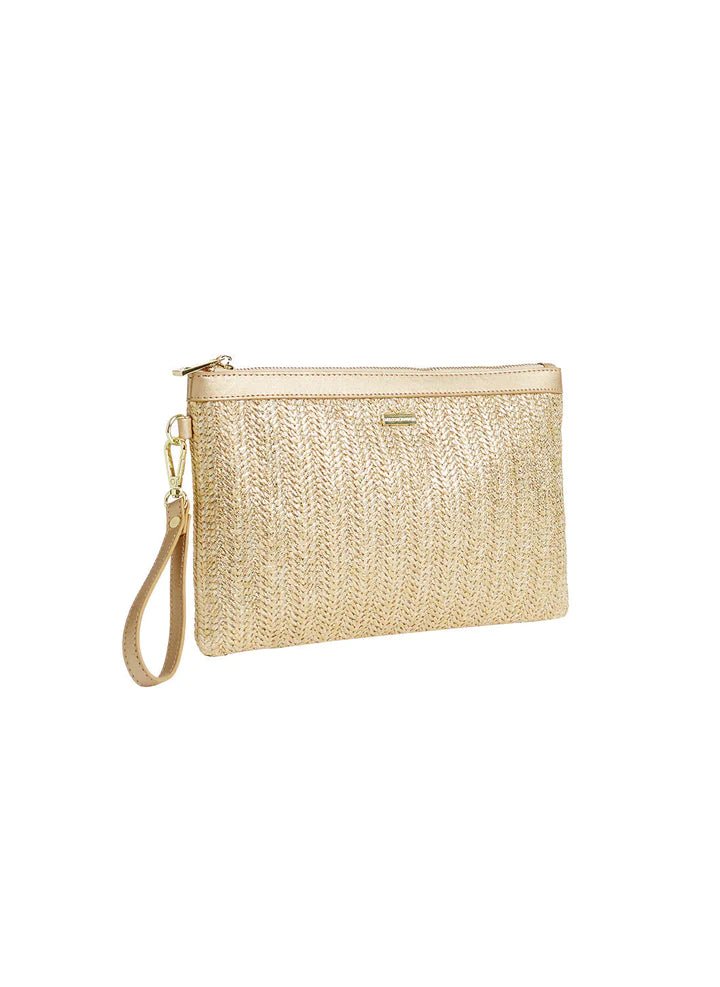 Load image into Gallery viewer, Capri Clutch Bag Gold - Pouch
