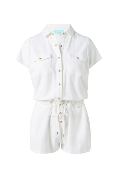 Cheryl Terry Playsuit White