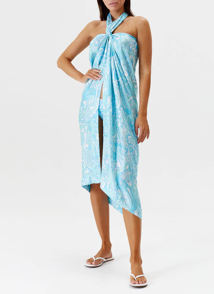 Load image into Gallery viewer, Ellie Pareo Mirage Blue - Sarong
