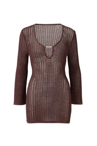 Ellis Knit Dress Brown
