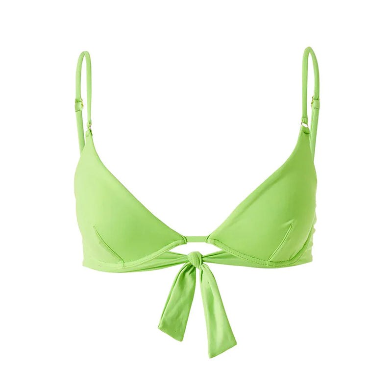 Underwire Bikini Top in Lime Green