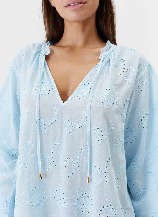 Load image into Gallery viewer, Lucy Kaftan Sky - Kaftan
