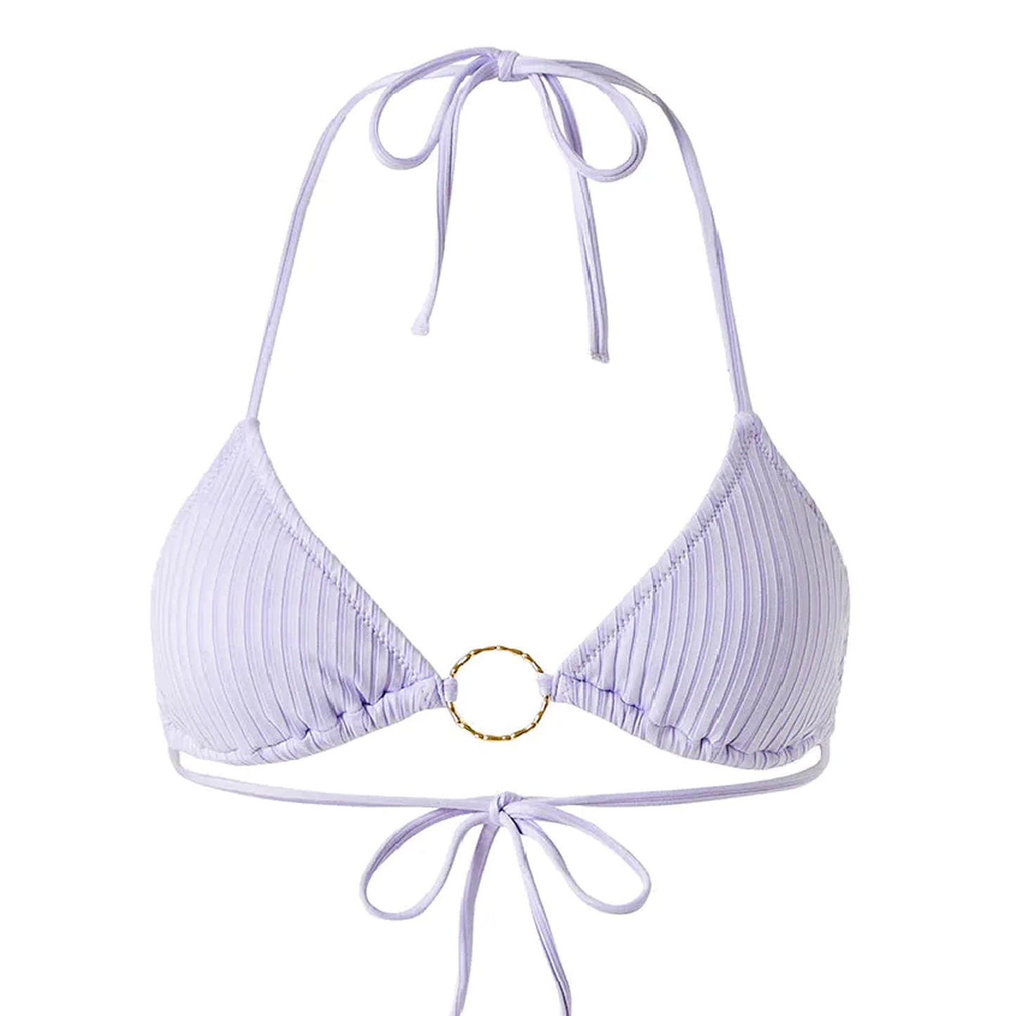Load image into Gallery viewer, Triangle Top Bikini in Lavender - Miami Lavender Ribbed Bikini Top - Bikini Top
