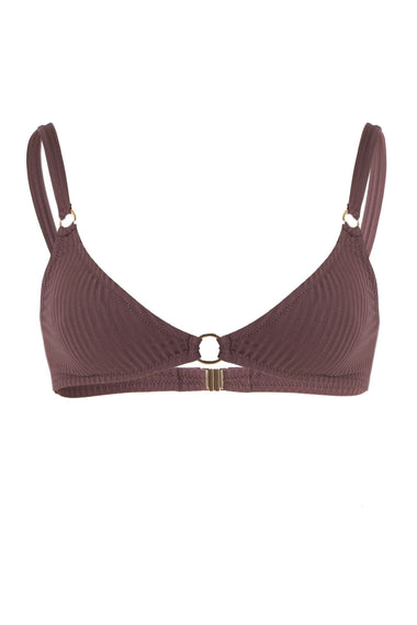 Montenegro Bikini Top Brown Ribbed