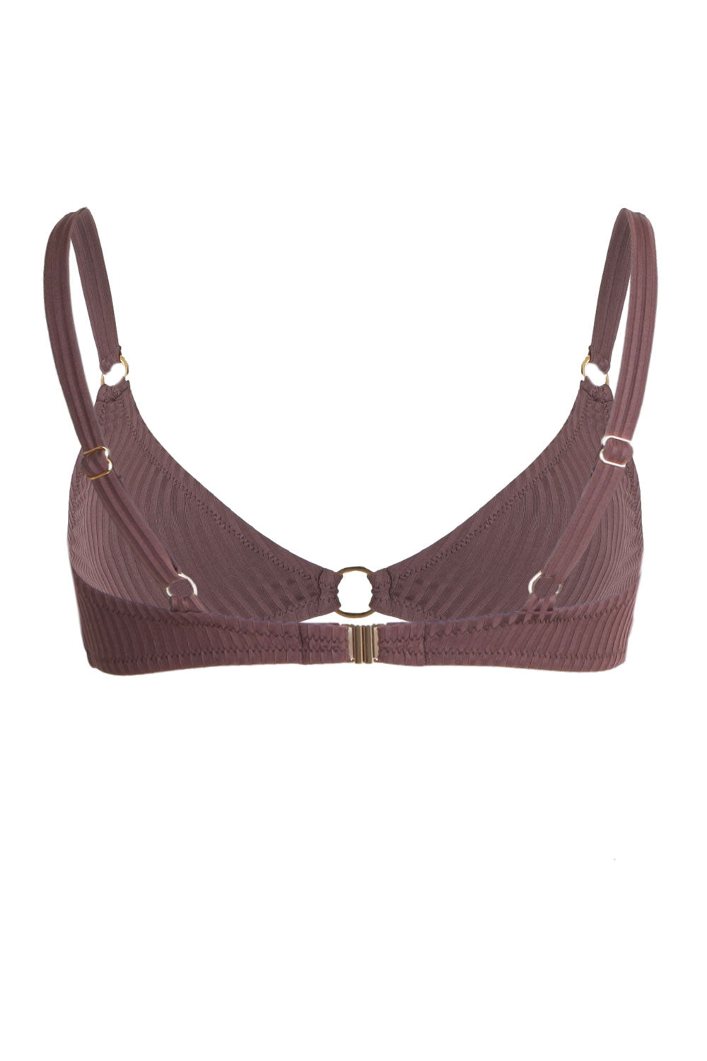Load image into Gallery viewer, Montenegro Bikini Top Brown Ribbed
