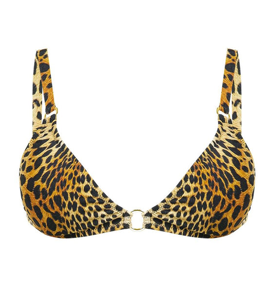 Load image into Gallery viewer, Melissa Odabash Montenegro Bikini Top Cheetah
