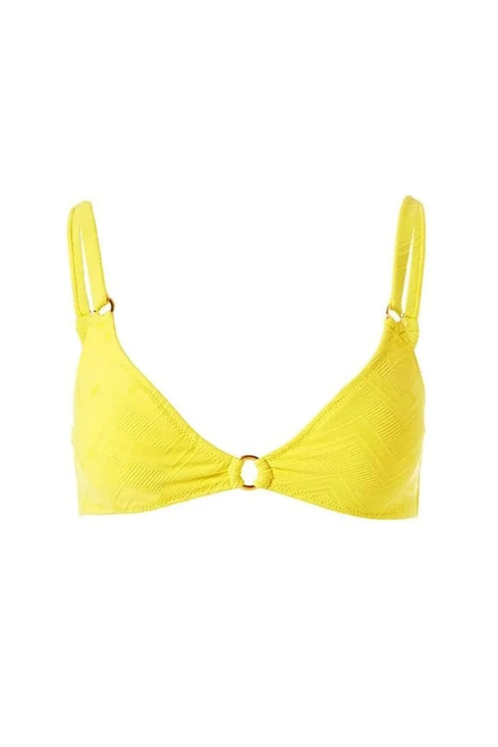 Load image into Gallery viewer, Montenegro Zigzag Lemon Bikini Top
