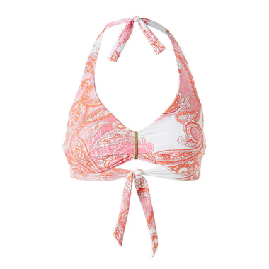 Halter Neck Bikini Top in Paisley Print - Bikini Top