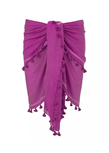 Purple Sarong - Designer Beach Skirt Hot Viola - ONE SIZE - Sarong