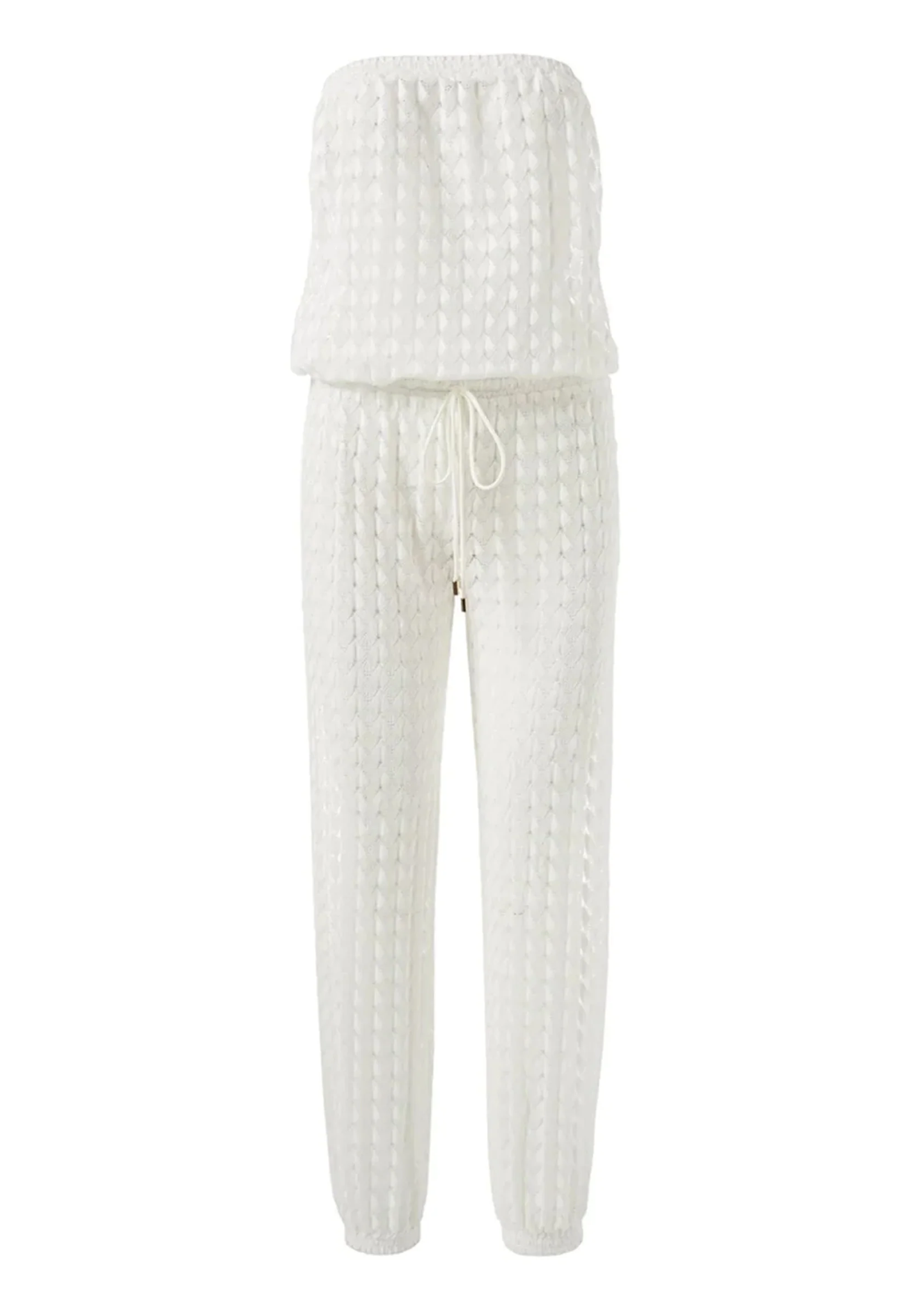 Load image into Gallery viewer, White Bandeau Jumpsuit - Designer White Stella Jumpsuit - Jumpsuit
