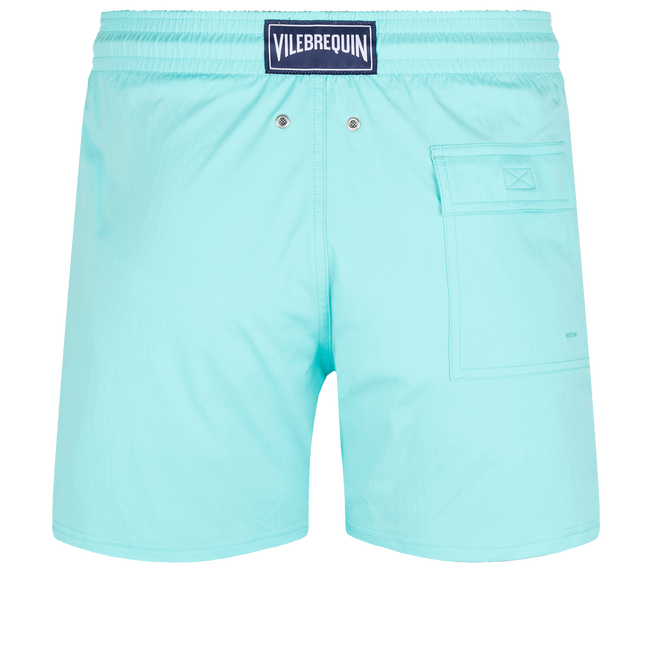 Load image into Gallery viewer, Men Stretch Short Swim Shorts Solid Lagoon Blue
