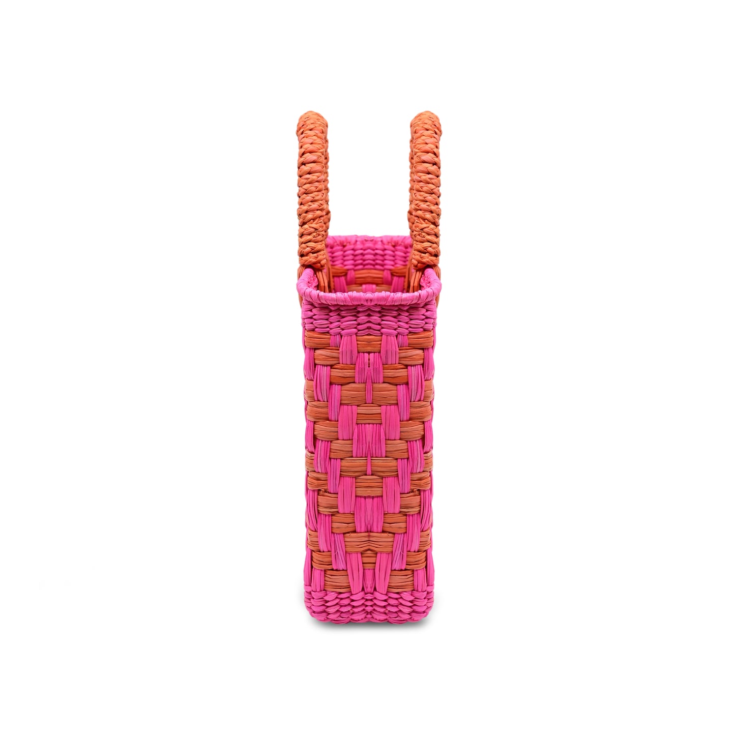Load image into Gallery viewer, Merida Straw Tote Small Bag Bubblegum Pink &amp;amp; Orange - ONE SIZE - Bag
