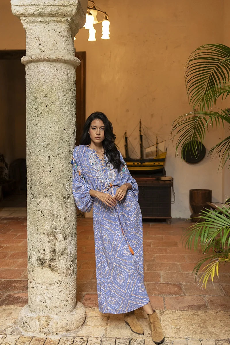 Load image into Gallery viewer, Alina Long Dress Purple - ONE SIZE - Dress
