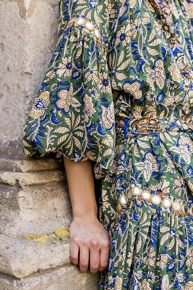 Brett Dress Green/Blue - Dress