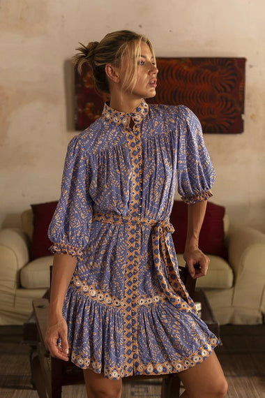 Carmen Short Dress Purple - ONE SIZE - Dress