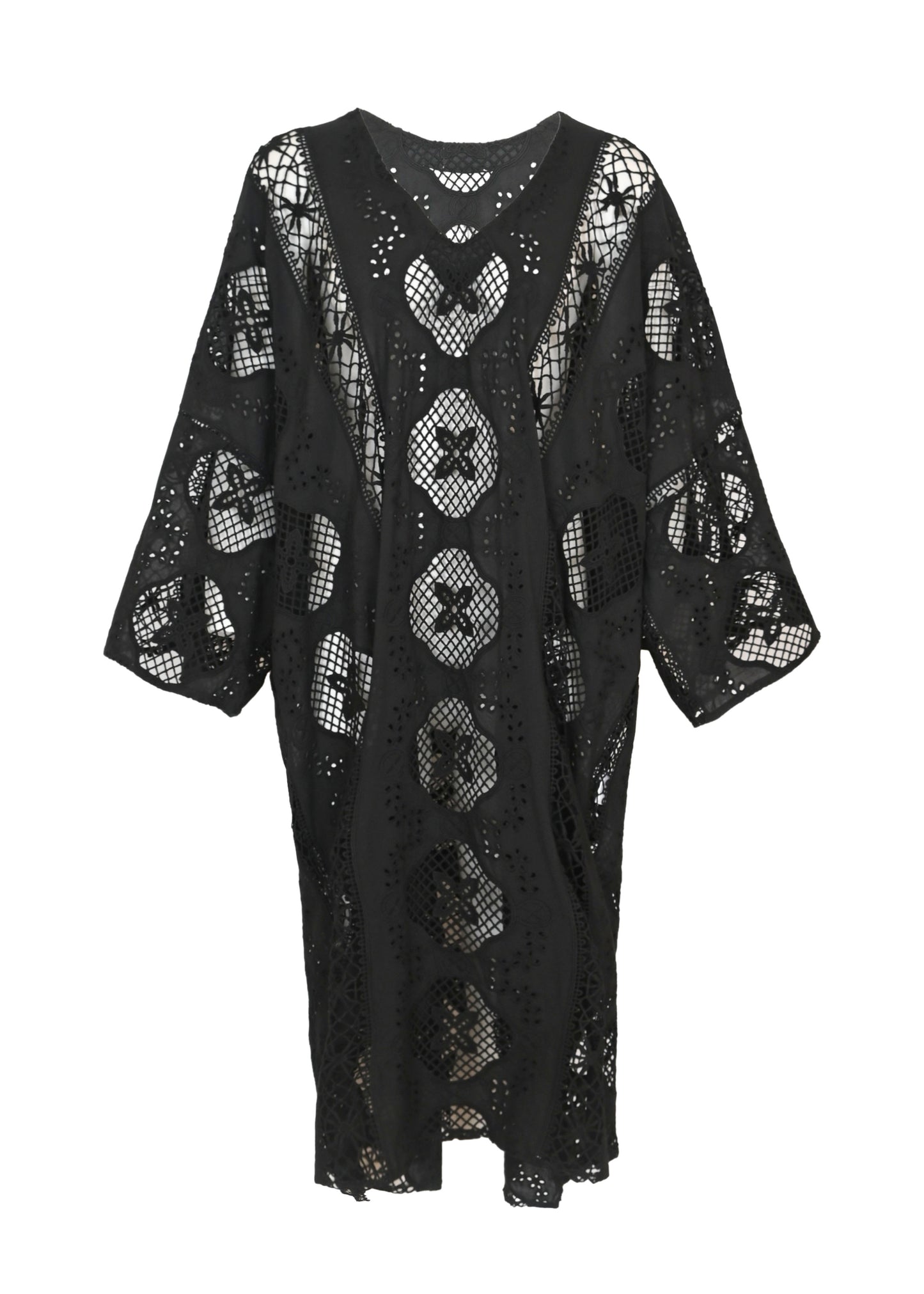 Load image into Gallery viewer, Eden Caftan Black - ONE SIZE - Kaftan
