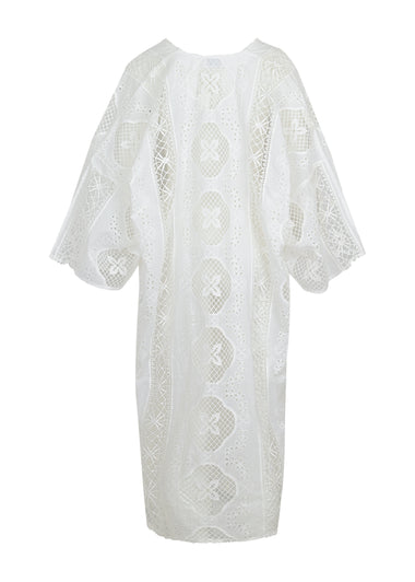 Eden Caftan White - ONE SIZE - Kaftan