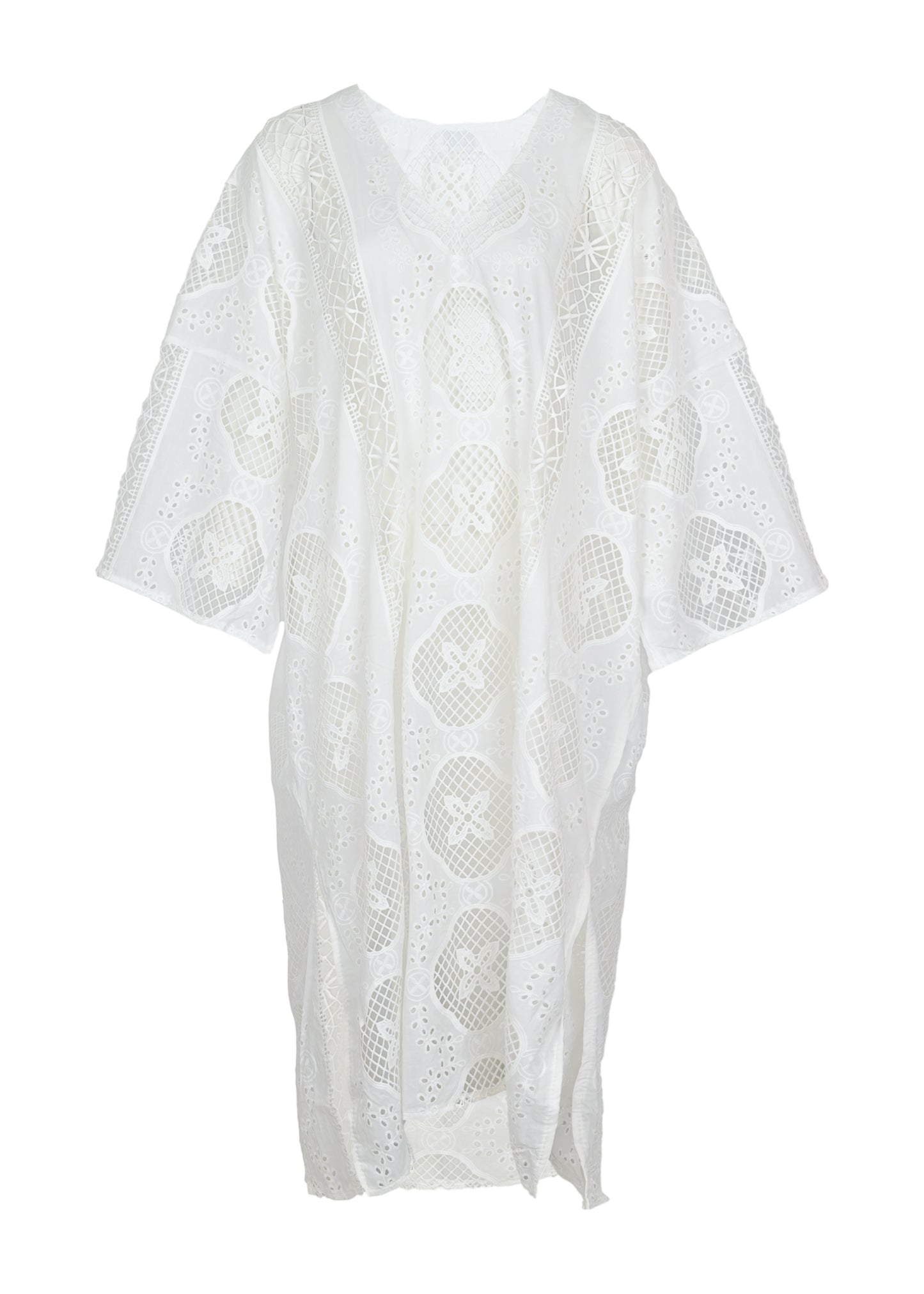Load image into Gallery viewer, Eden Caftan White - ONE SIZE - Kaftan
