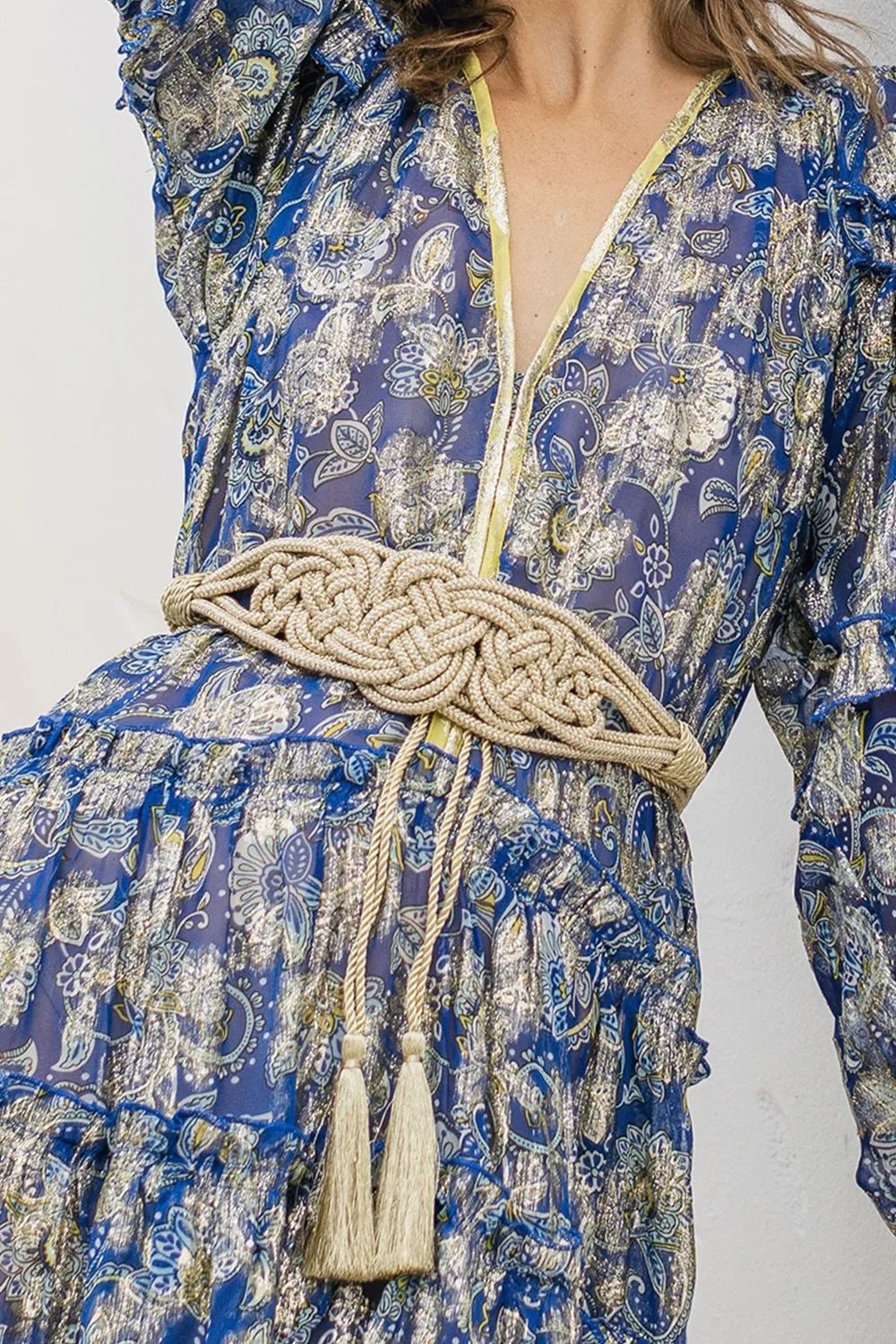 Load image into Gallery viewer, Womens Tassel Belt in Gold - Belt
