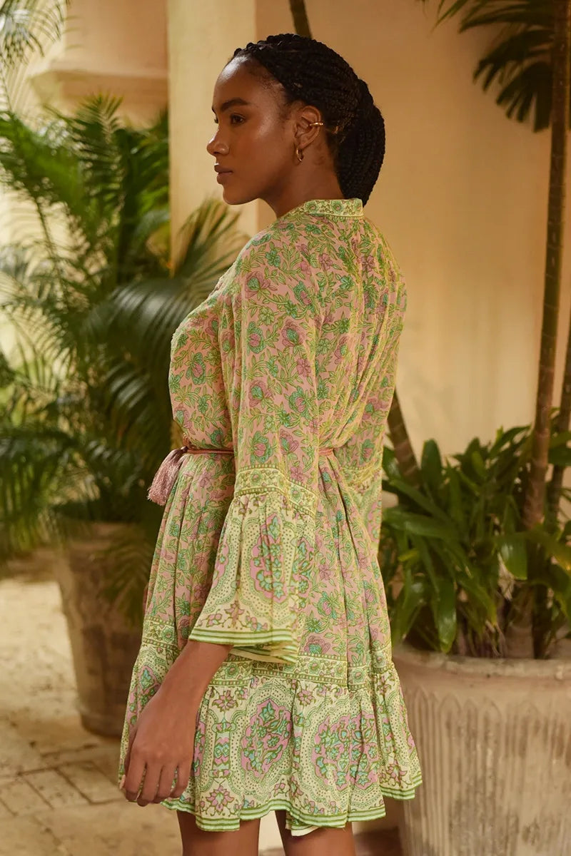 Load image into Gallery viewer, Dress Helena Pink Green - Dress
