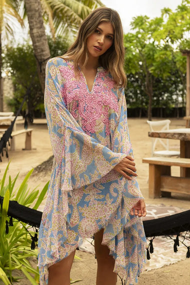 Caftan Madalena Blue - ONE SIZE - Kaftan