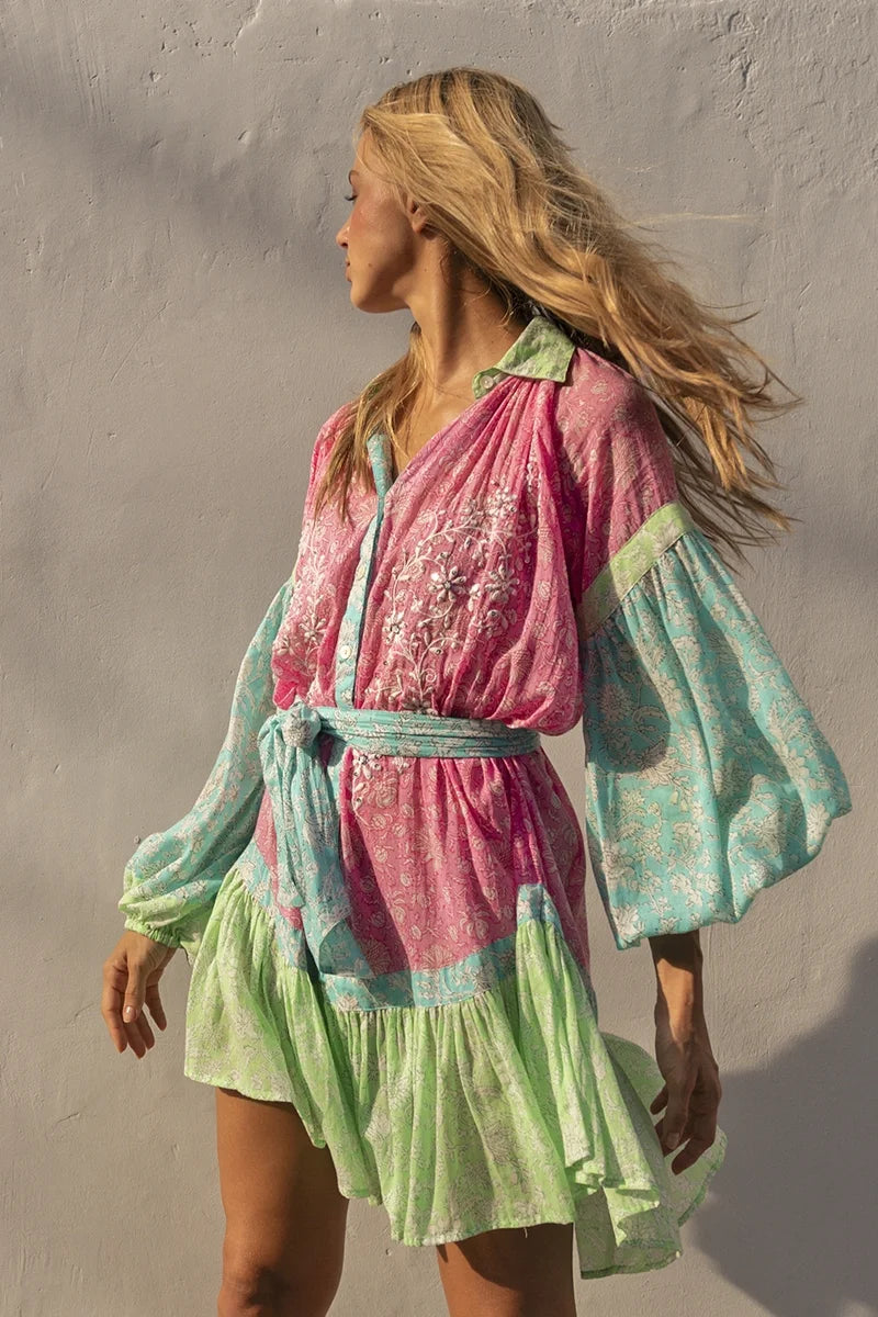 Load image into Gallery viewer, Olga Short Dress Multico - ONE SIZE - Dress
