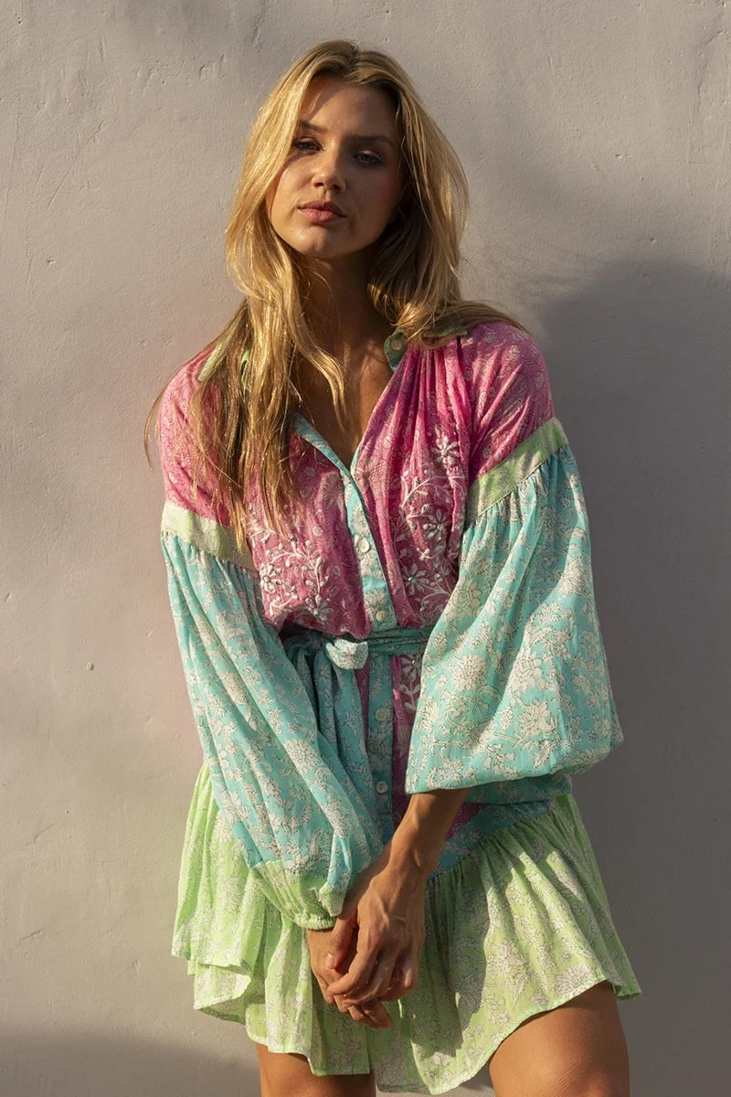 Load image into Gallery viewer, Olga Short Dress Multico - ONE SIZE - Dress
