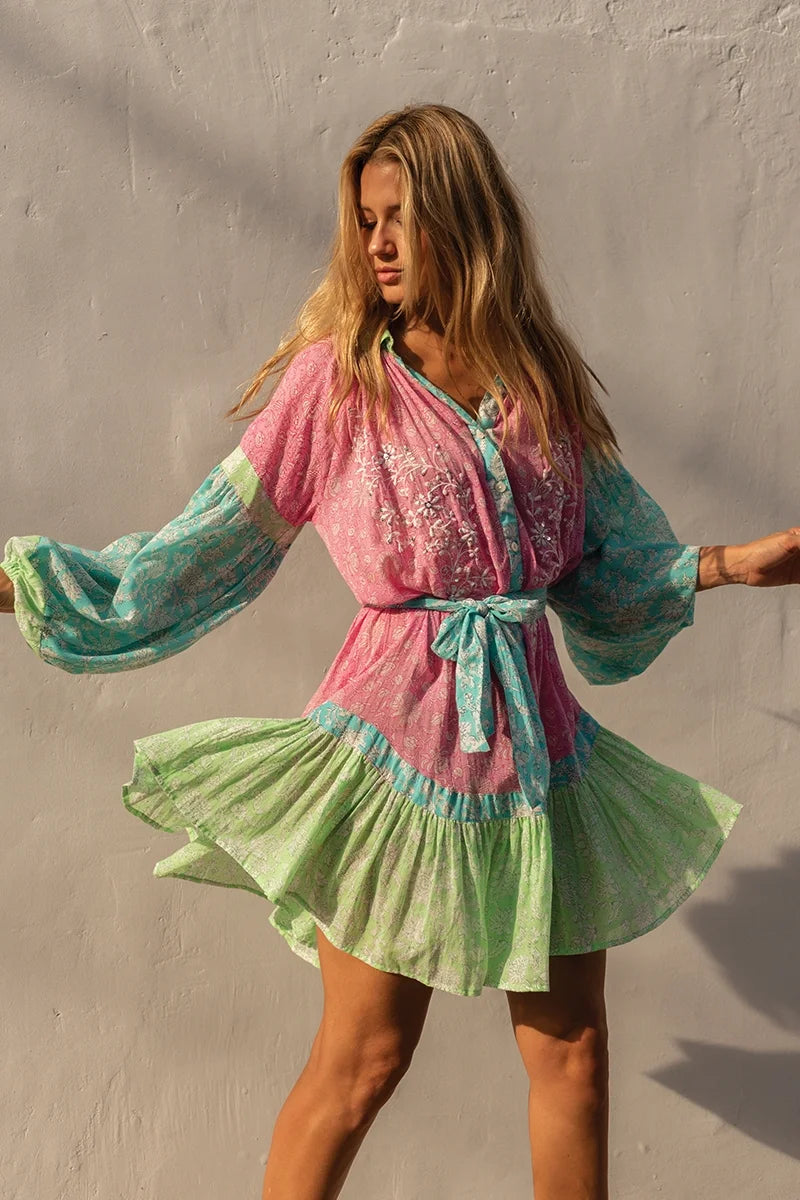 Olga Short Dress Multico - ONE SIZE - Dress