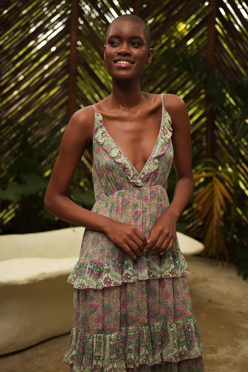 Load image into Gallery viewer, Pamela Long Dress Pink - ONE SIZE - Dress
