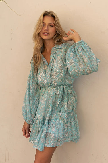 Pia Short Dress Blue - ONE SIZE - Dress