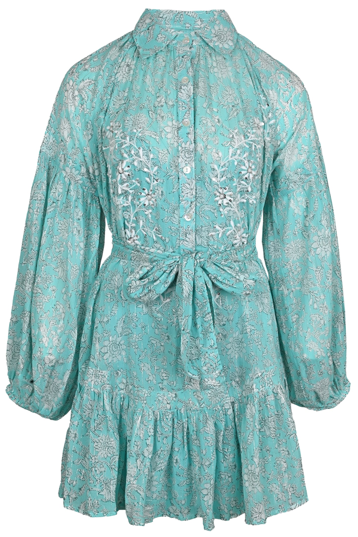 Load image into Gallery viewer, Pia Short Dress Blue - ONE SIZE - Dress
